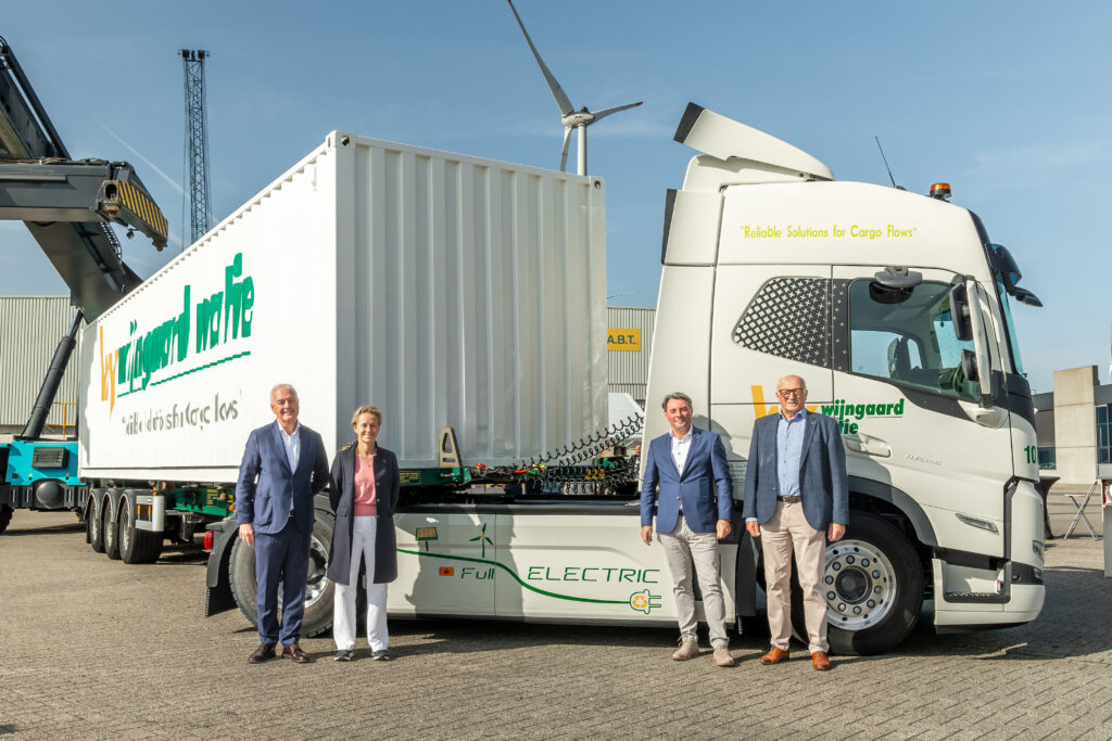 First electric truck in harbour Antwerp
